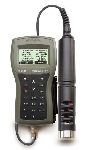 HI9829-00042 便携多参数快速水质分析仪(pH、ORP、EC、DO线长4米）